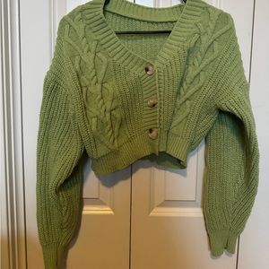 Green Cropped Sweater Size S